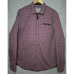 Thread & Cloth Men's XL L/S Red/Black Plaid Casual Button Down